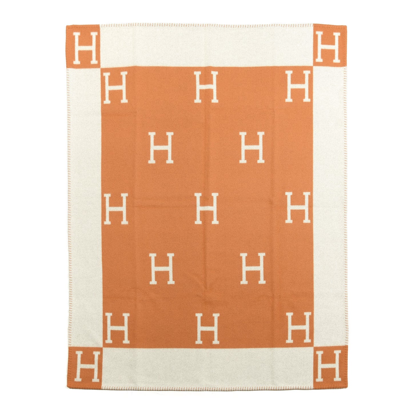 Wool Cashmere Avalon Blanket Ecru Potiron