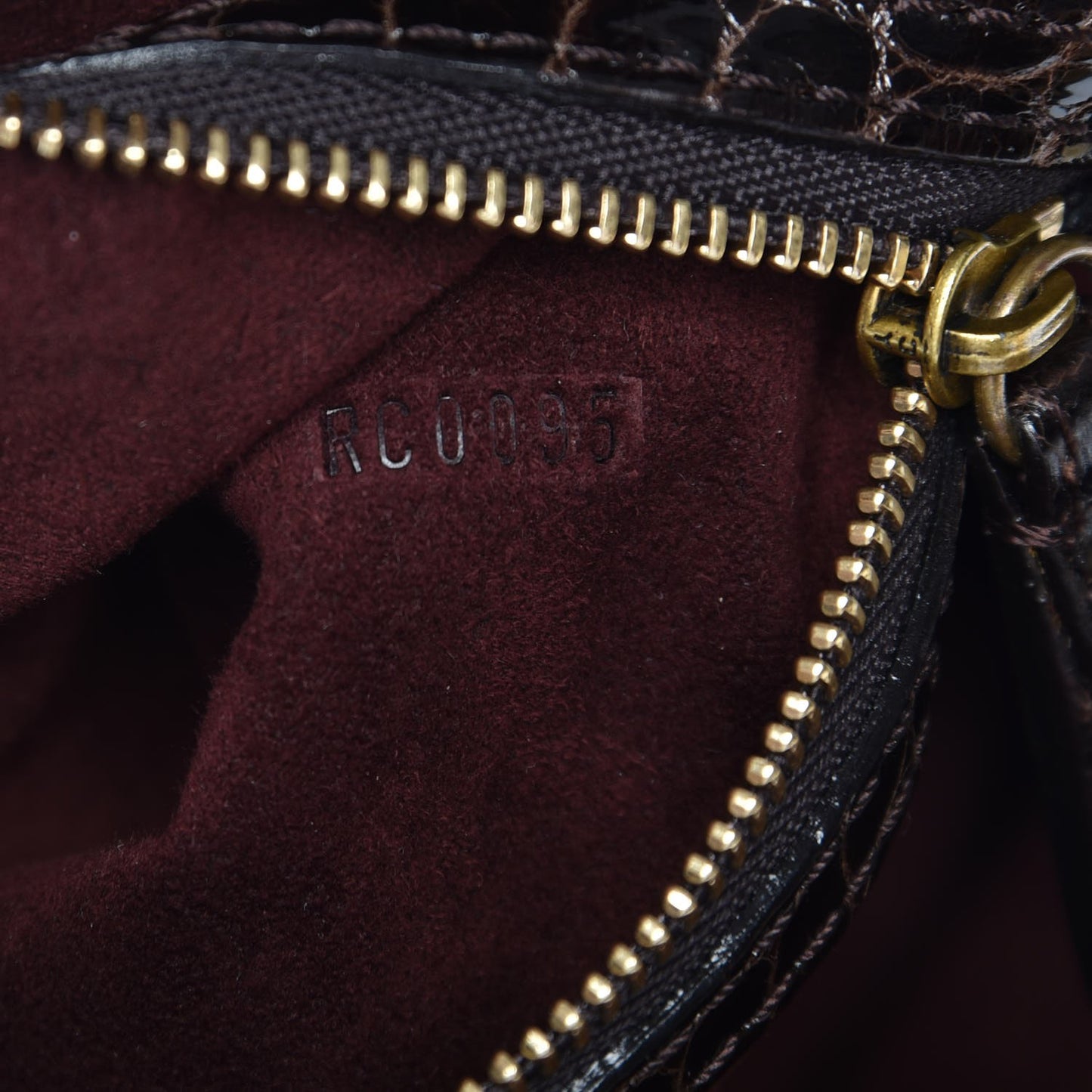 Monogram Vienna Alligator Sac Fermoir GM Aubergine