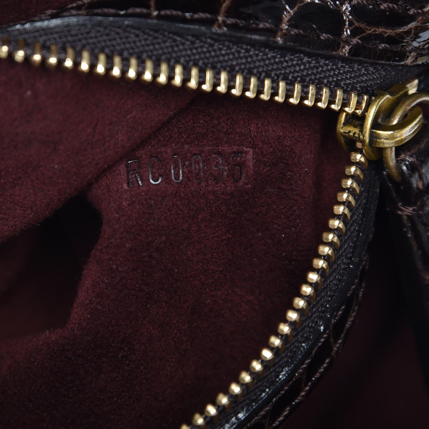 Louis Vuitton Monogram Vienna Alligator Sac Fermoir GM Aubergine 7 of 7
