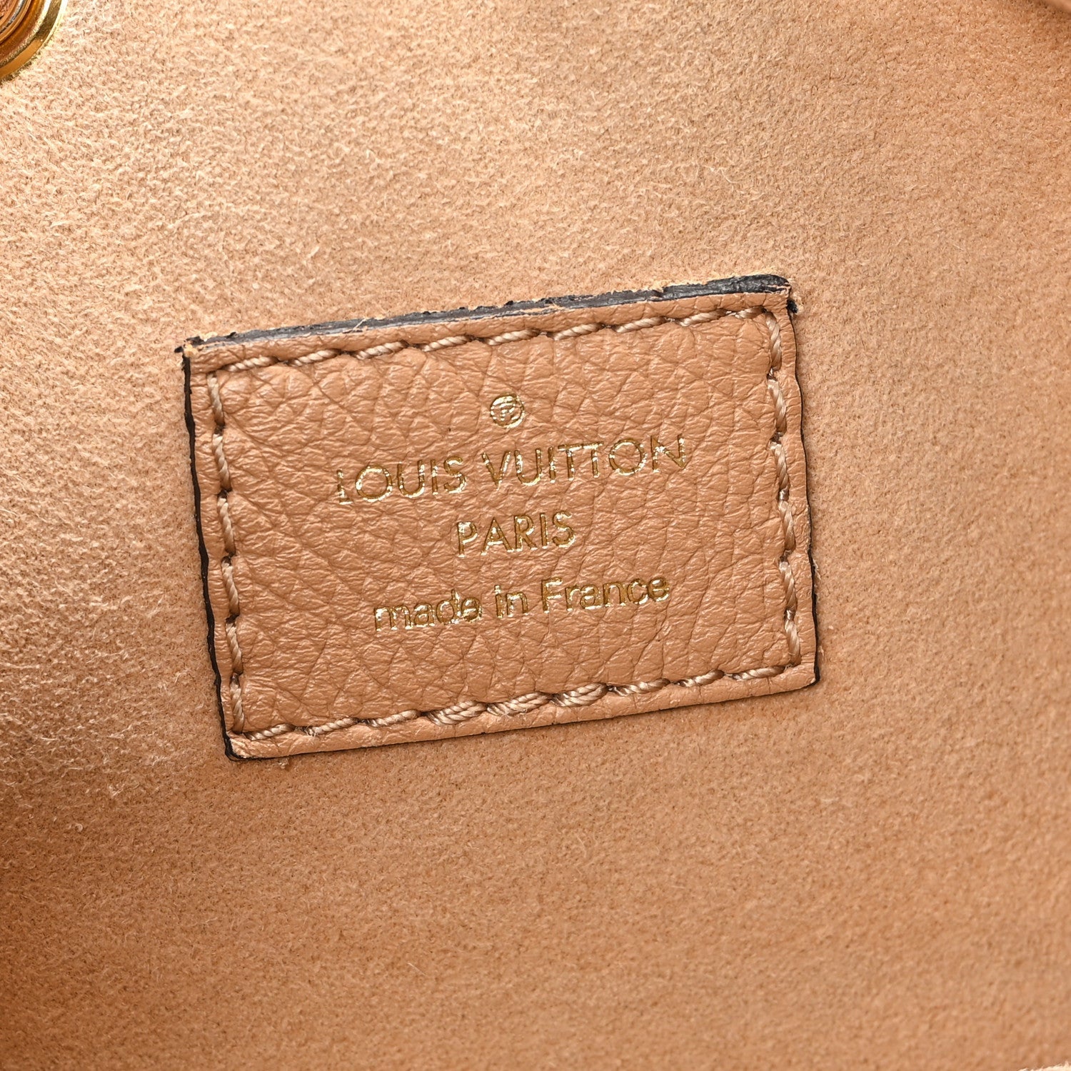 Louis Vuitton Calfskin Lockme Bucket MM Arizona Beige 6 of 7
