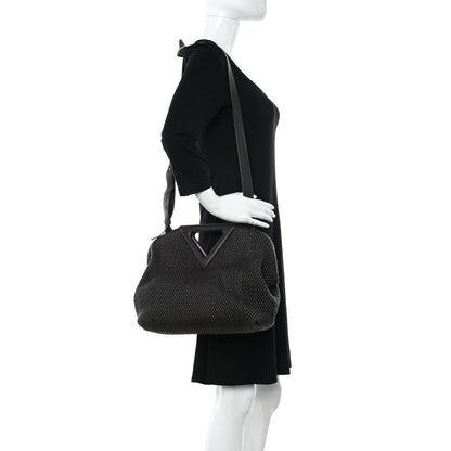 Bottega Veneta Lambskin Knit Medium The Point Triangle Bag Fondant 2 of 11