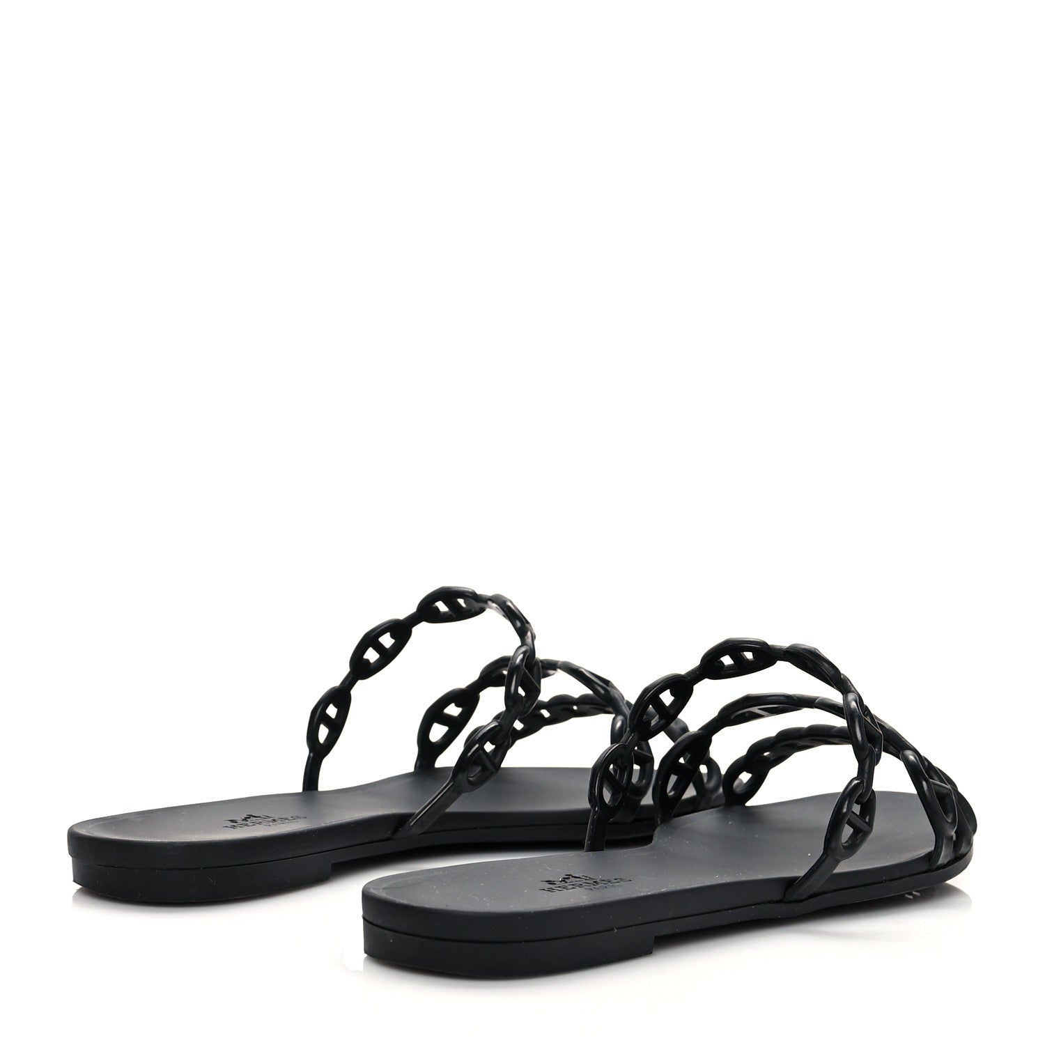 Hermes TPU Rivage Sandals 36 Black 4 of 8