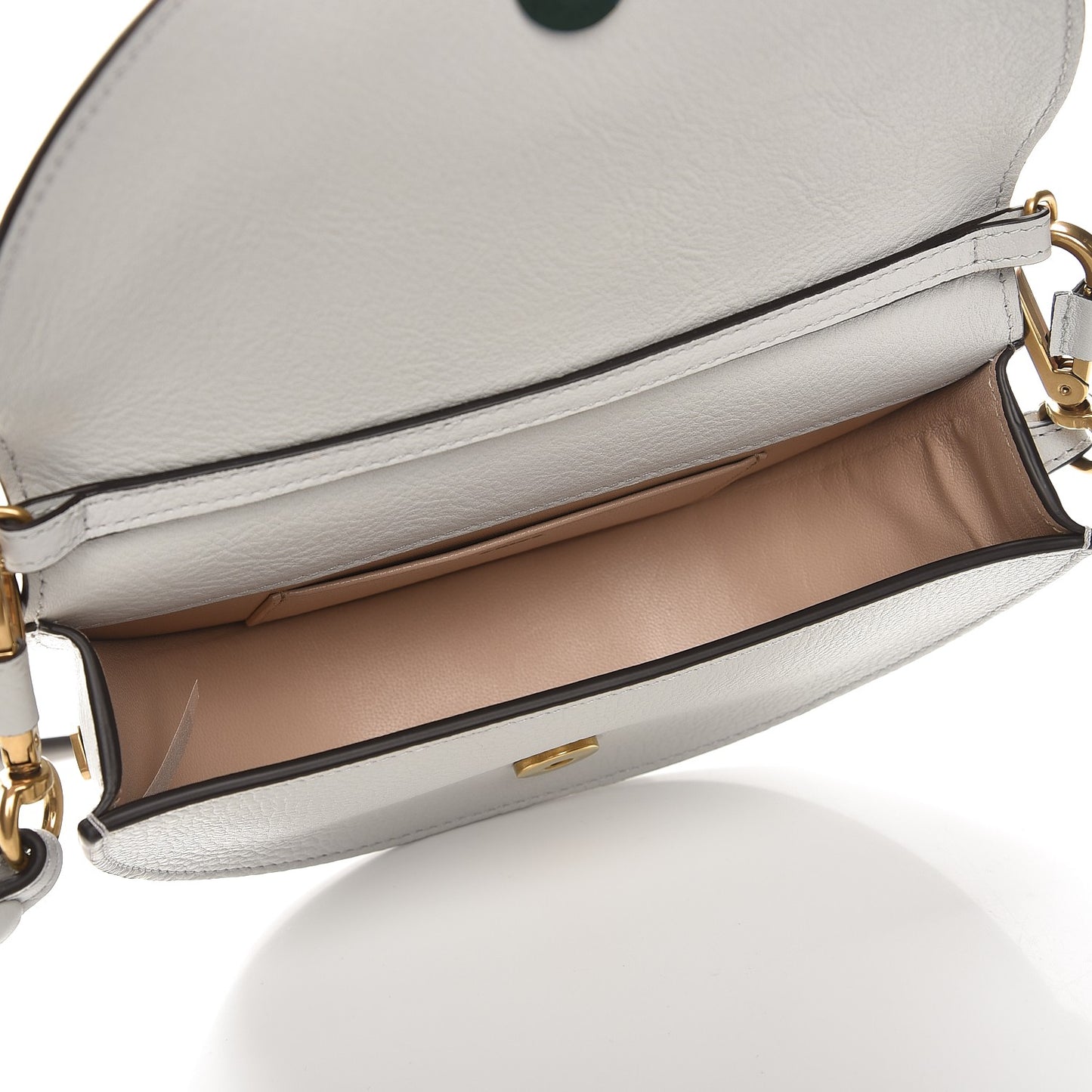 Calfskin Small Nile Bracelet Minaudiere Bag Airy Grey