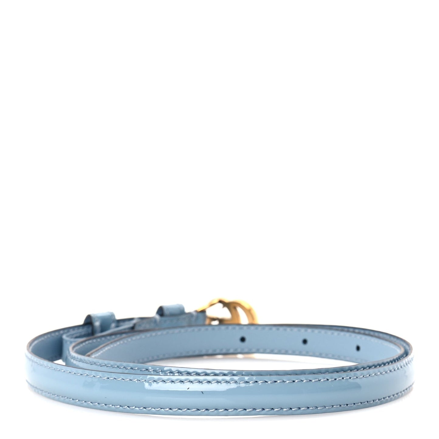 Patent Double G Thin Belt  85 34  Blue