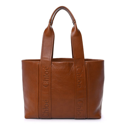 Chloe Calfskin Medium Woody Tote Clay Brown 2 of 16