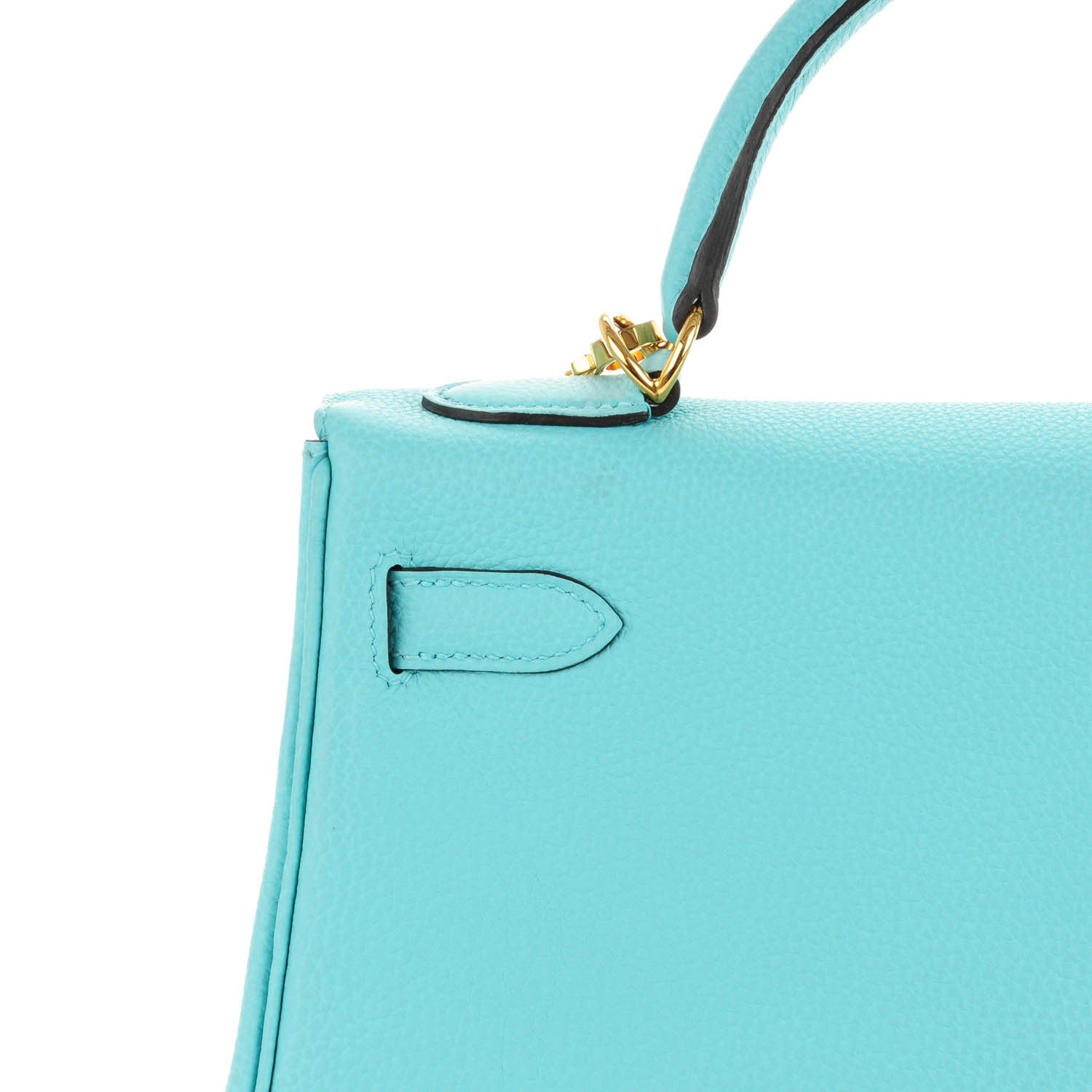 Hermes Togo Kelly Retourne 32 Bleu Atoll 14 of 26