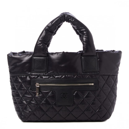 Chanel Nylon Quilted Coco Cocoon Medium Reversible Tote Black Red 1 of 9