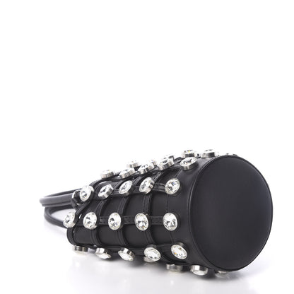 Alexander Wang Calfskin Crystal Embellished Roxy Mini Bucket Bag Black 4 of 10