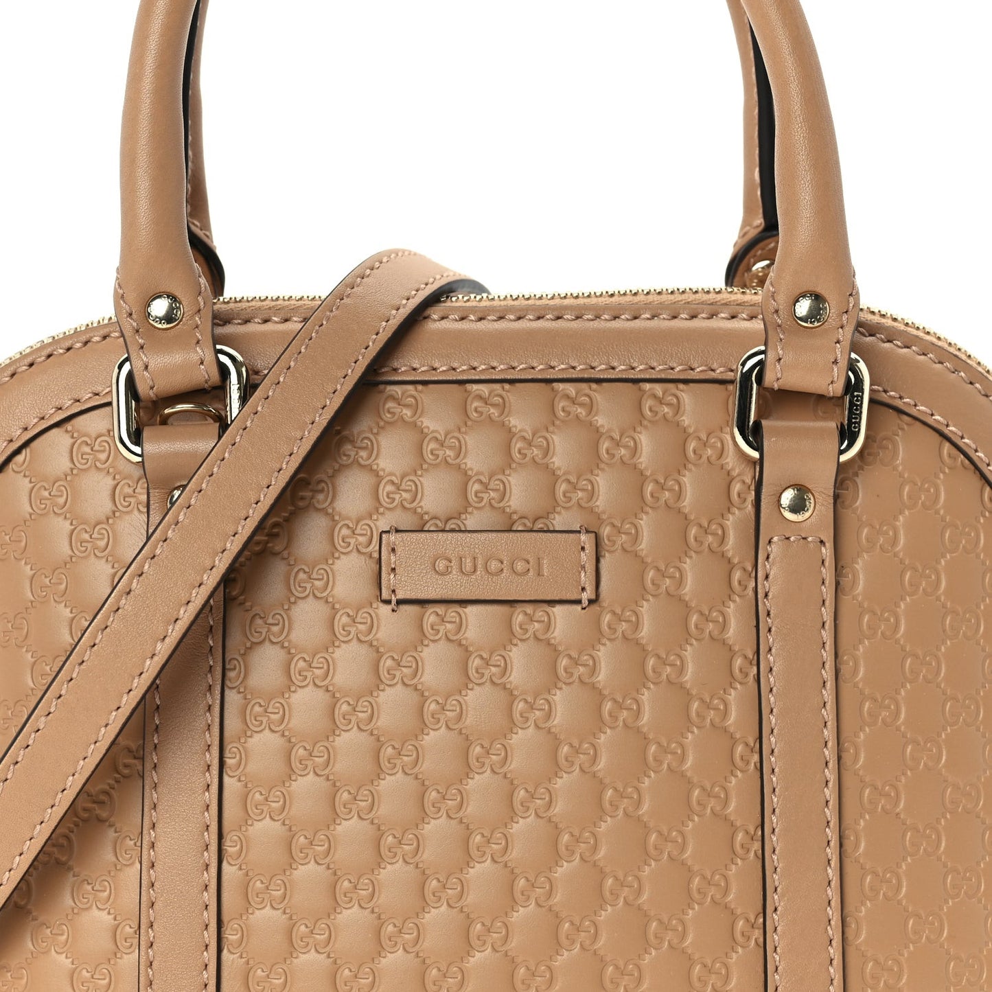 Soft Microguccissima Mini Dome Bag  Camelia