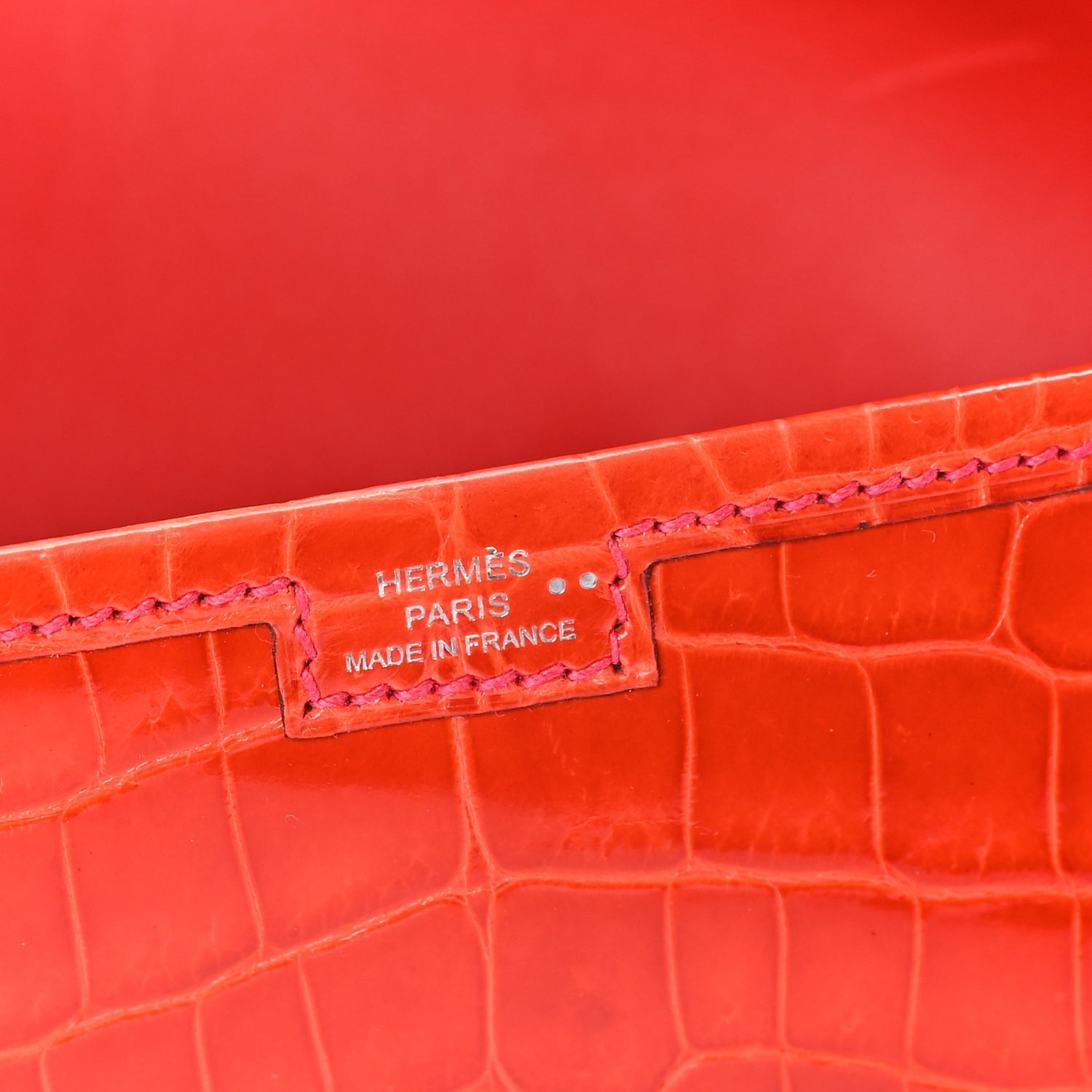 Hermes Shiny Niloticus Crocodile Jige Elan 29 Bougainvillea 6 of 7