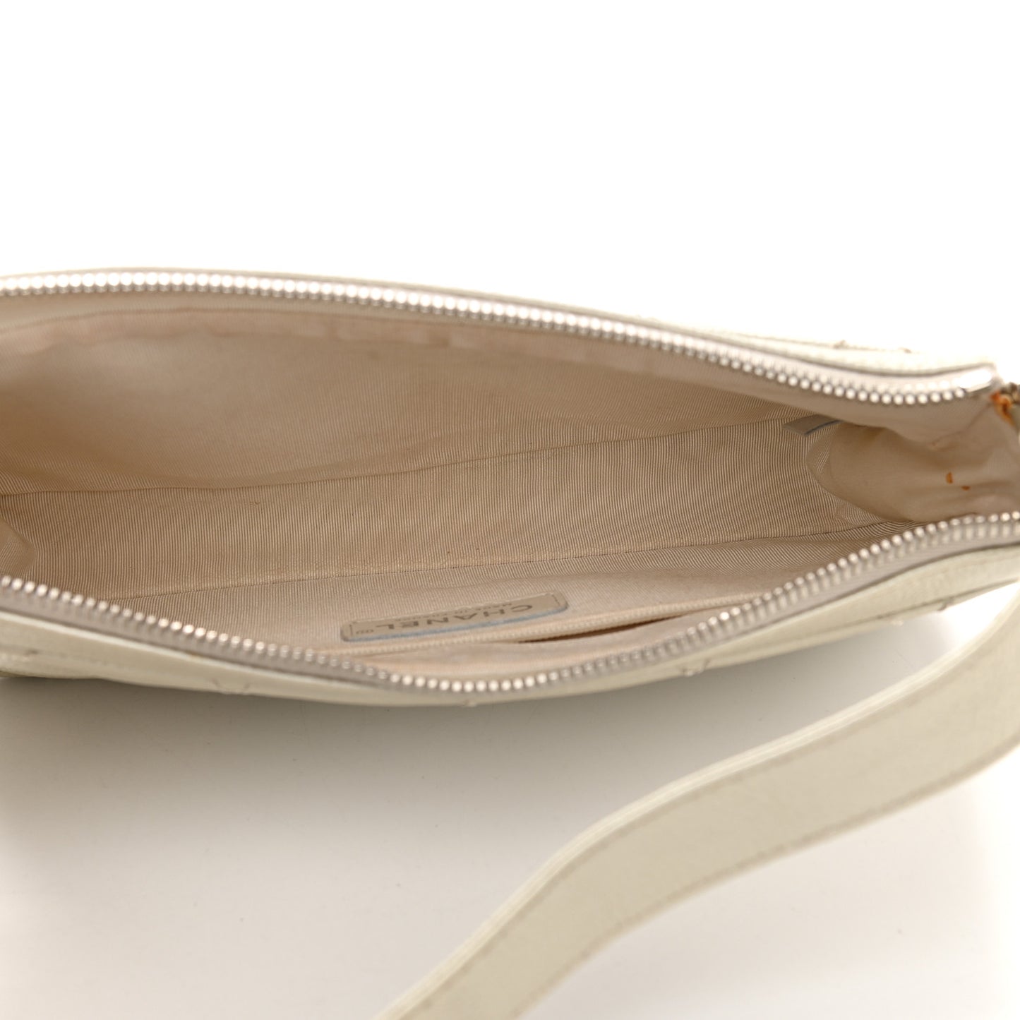 Metallic Caviar Quilted Timeless CC Shoulder Bag Gold