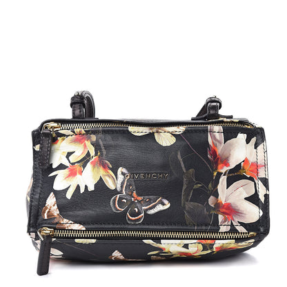 Givenchy Lambskin Magnolia and Moth Print Mini Pandora Black 1 of 9