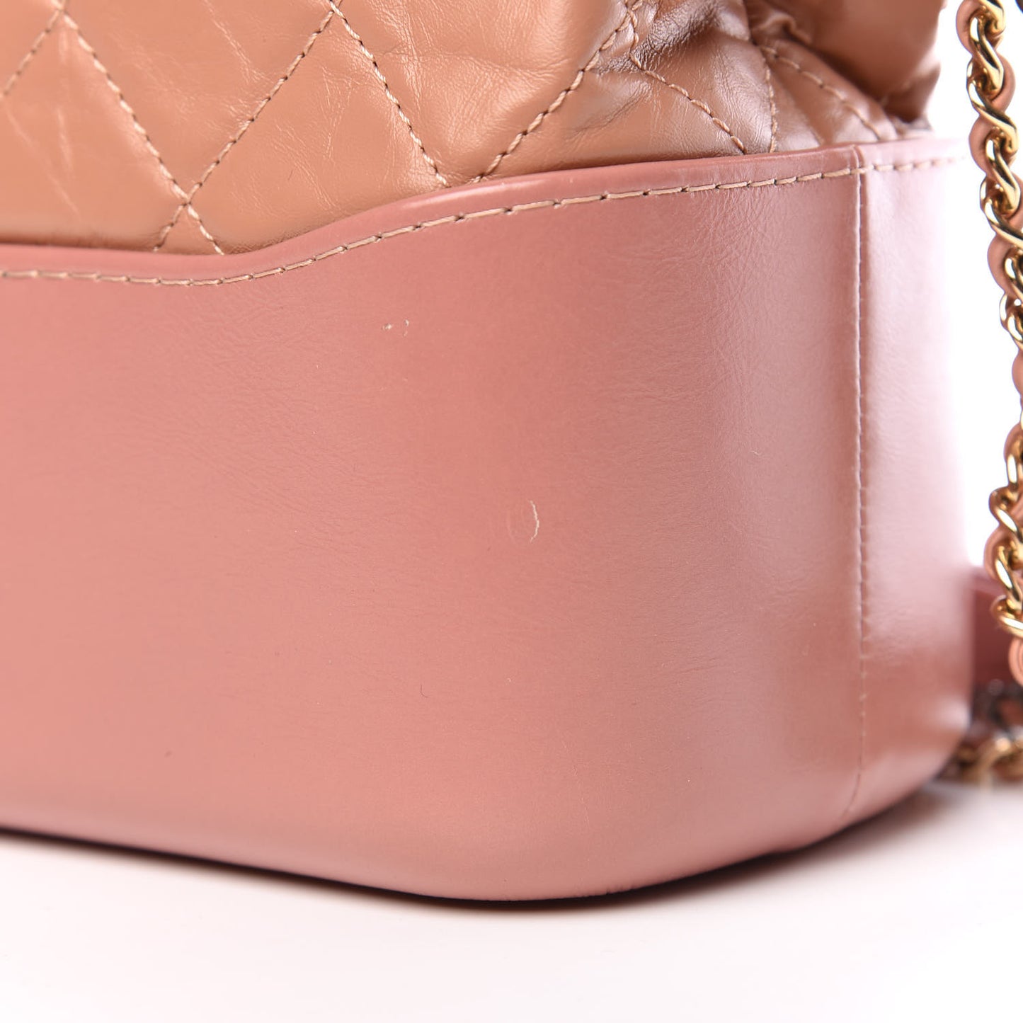 Aged Calfskin Quilted Medium Gabrielle Hobo Pink