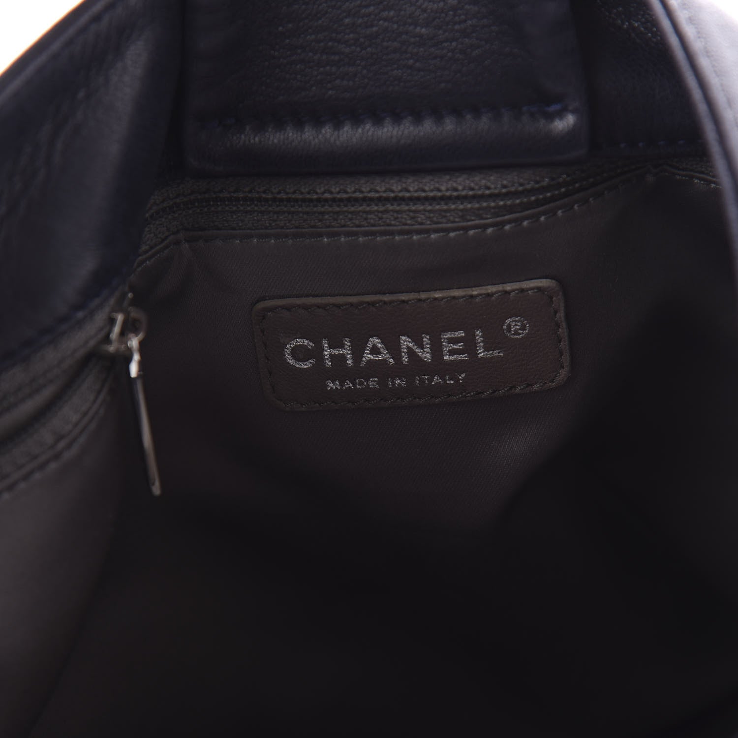 Chanel Lambskin Pearl Obsession Tote Navy 8 of 10