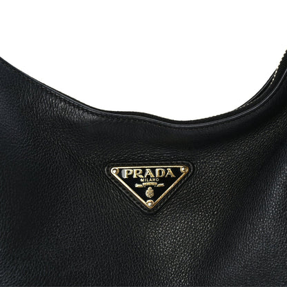 Prada Soft Calfskin Arque Shoulder Bag  Black 6 of 8