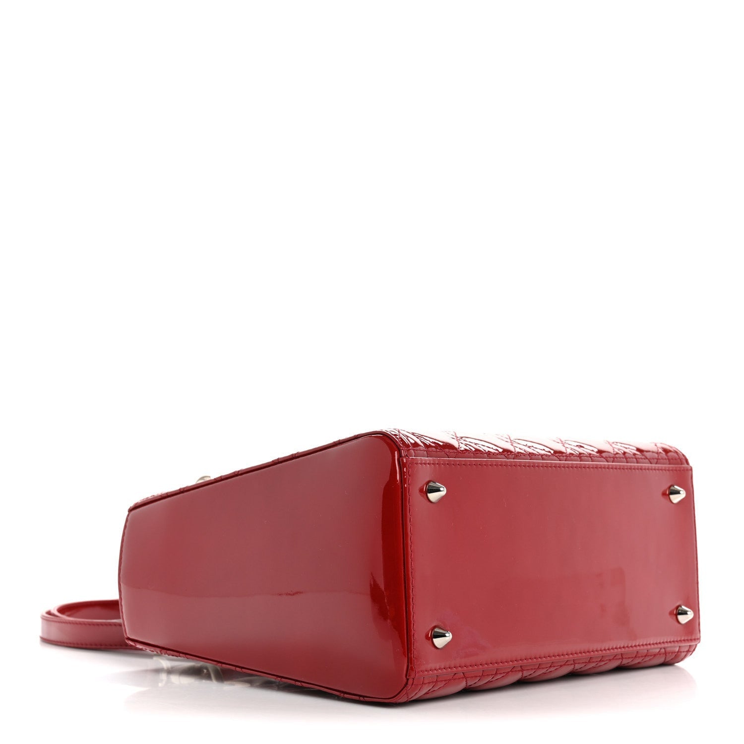 Christian Dior Patent Cannage Medium Lady Dior Red 4 of 7