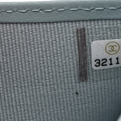 Chanel Caviar Quilted Compact Flap Wallet Light Blue 8 of 9