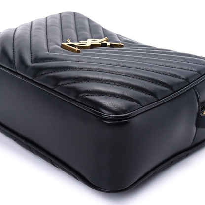Saint Laurent Calfskin Matelasse Monogram Lou Camera Bag  Black 7 of 8