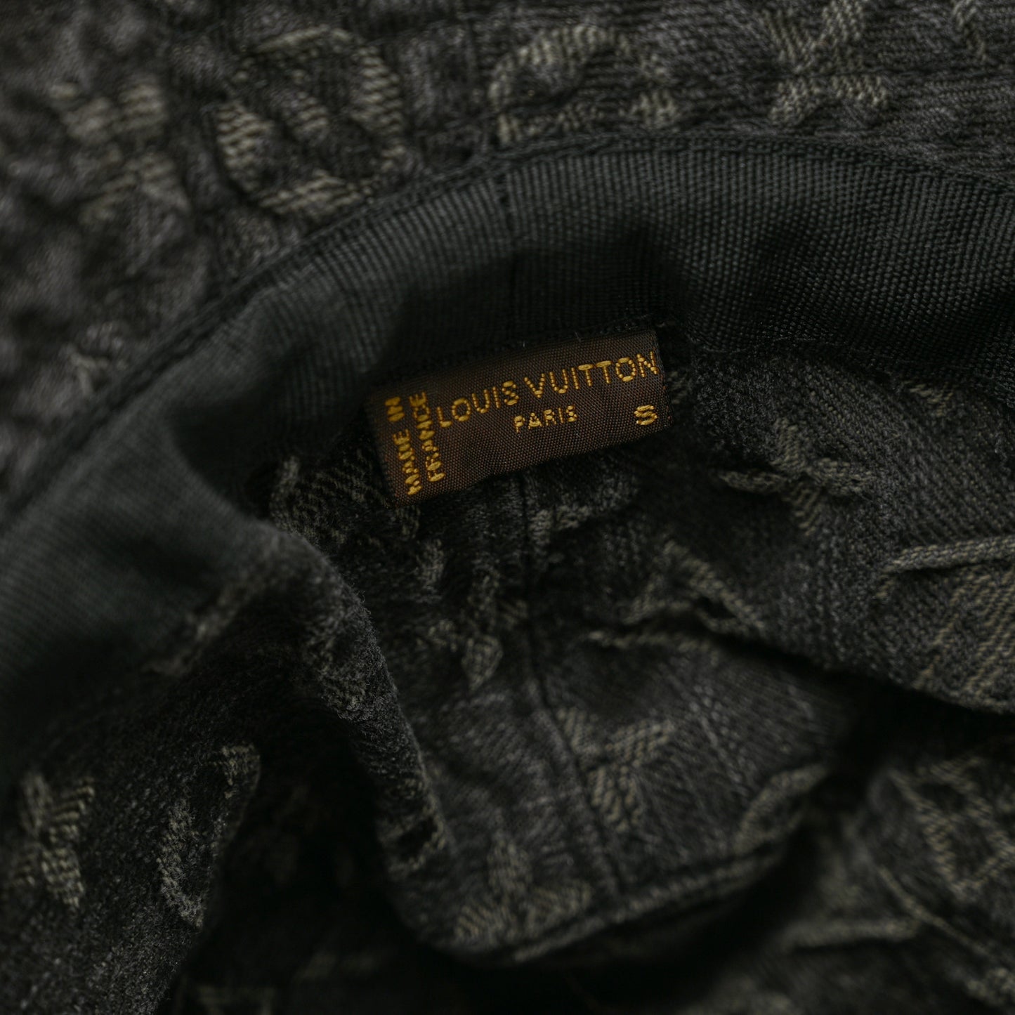 Monogram Denim Bucket Hat Black