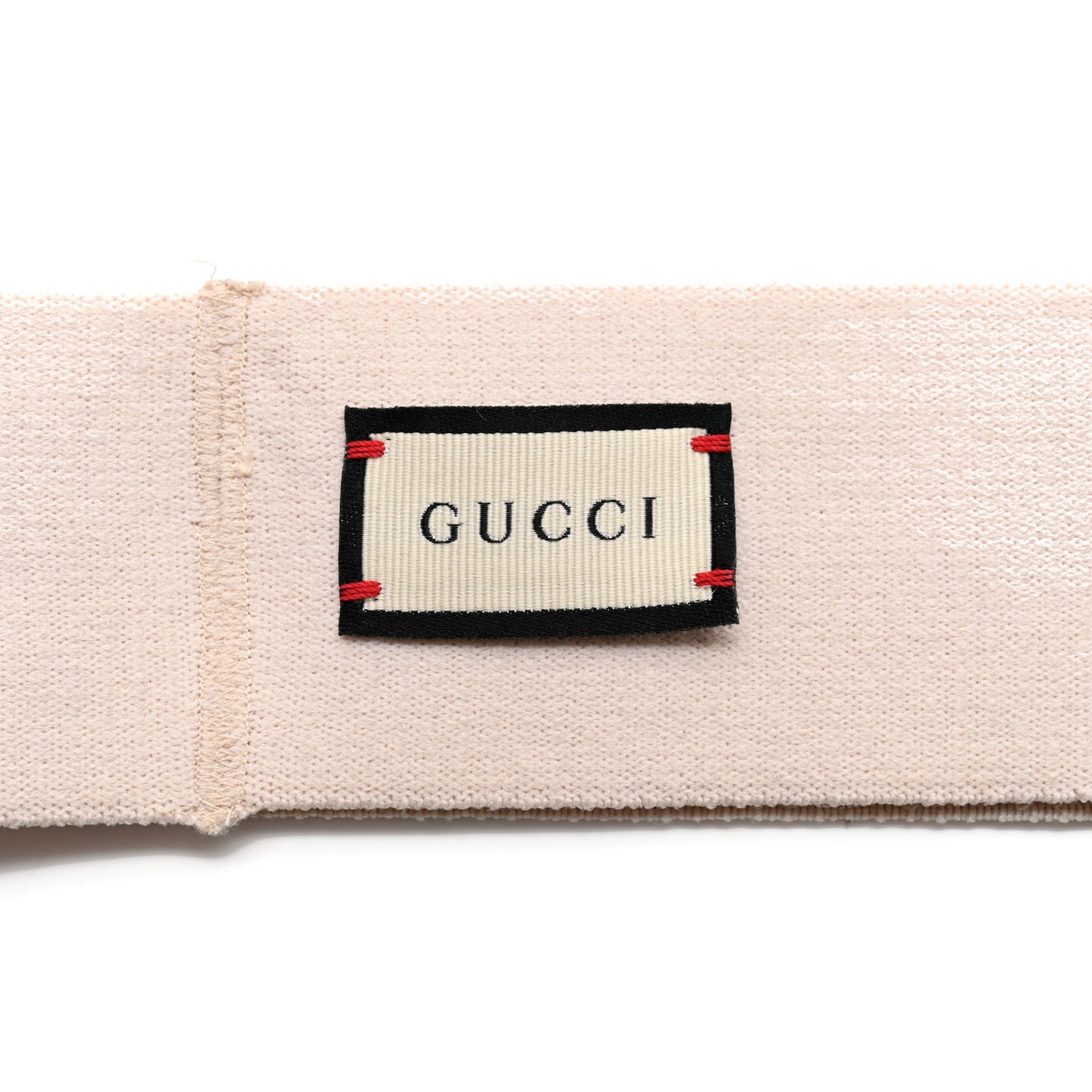Cotton Elastic Gucci Logo Headband White