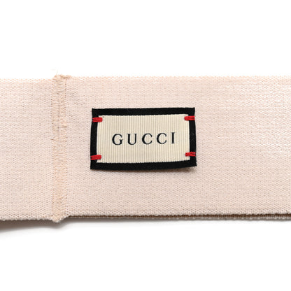 Gucci Cotton Elastic Gucci Logo Headband White 4 of 5