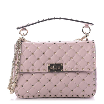 Valentino Garavani Nappa Medium Rockstud Spike Shoulder Bag Water Rose 1 of 10