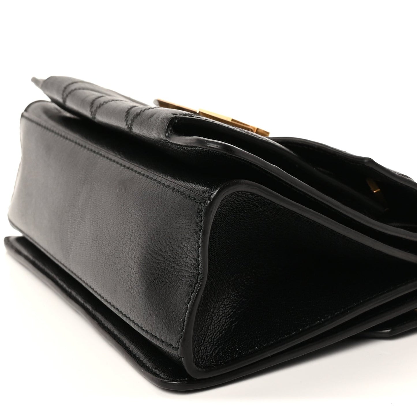 Goatskin Quilted Small GV3 Shoulder Bag  Black