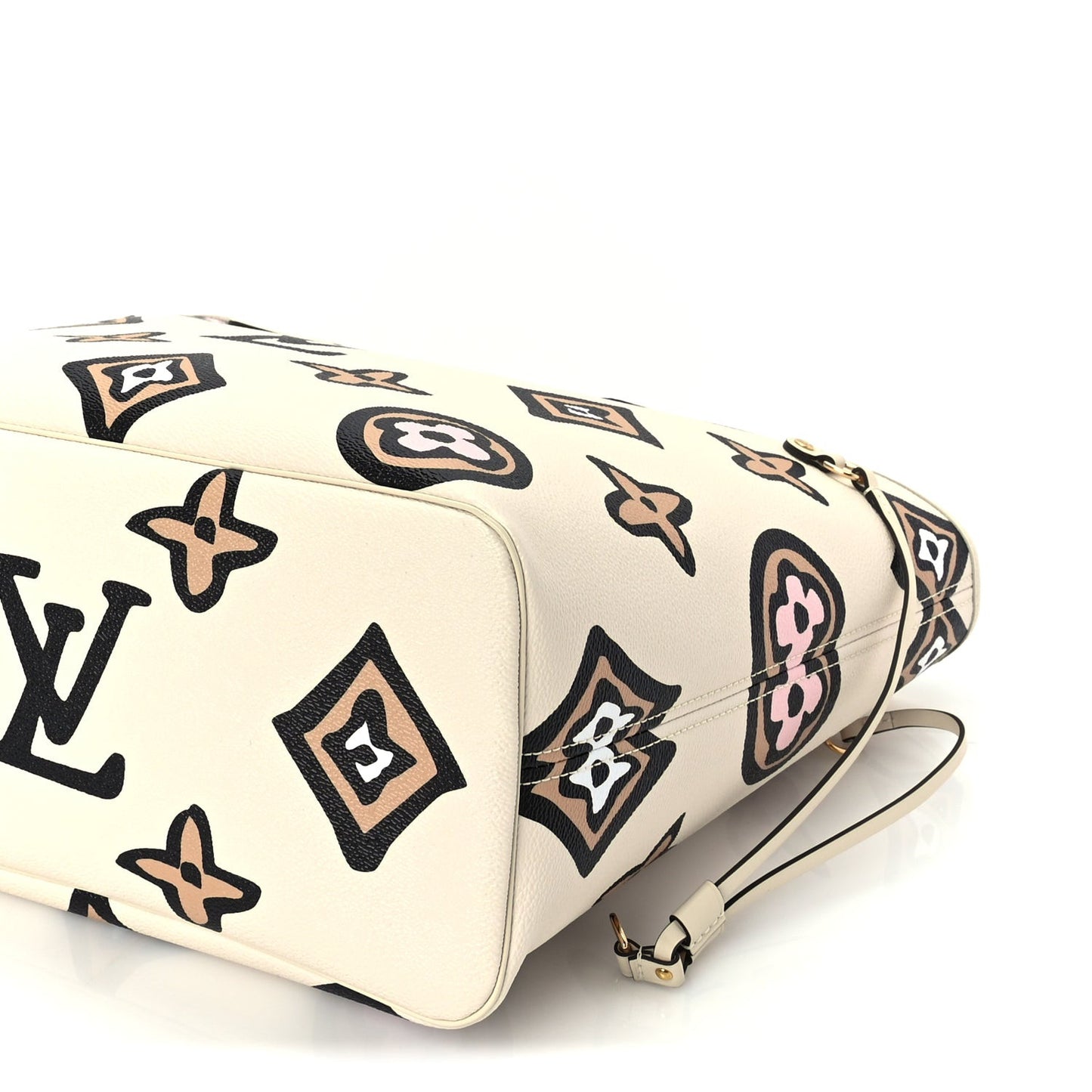 Monogram Giant Wild at Heart Neverfull MM  Creme