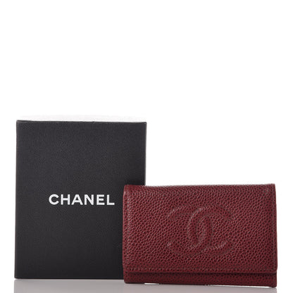 Chanel Caviar Timeless CC 6 Key Holder Case Dark Red 7 of 7