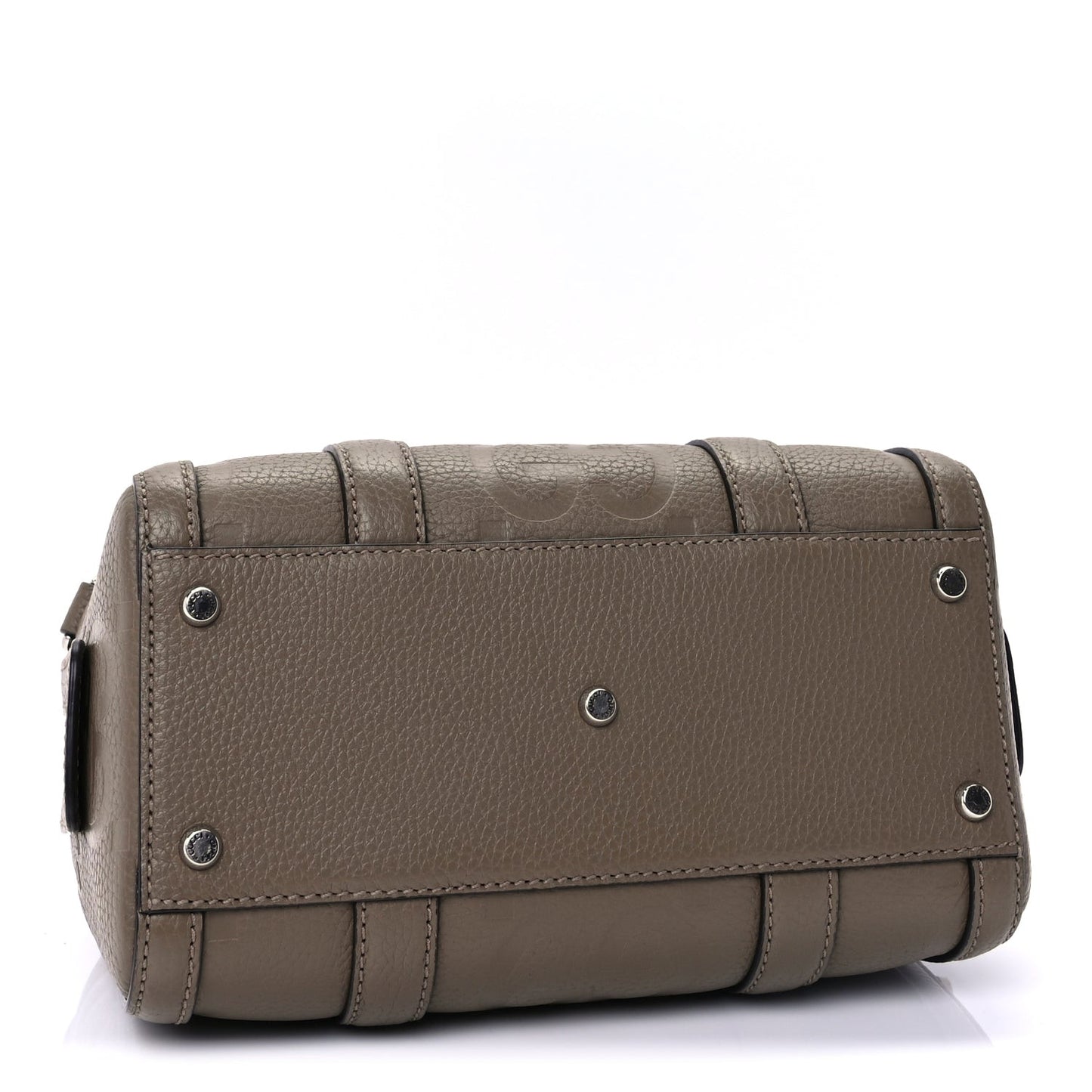 Piuma Calfskin Jumbo GG Embossed Mini Duffle Bag Good Taupe