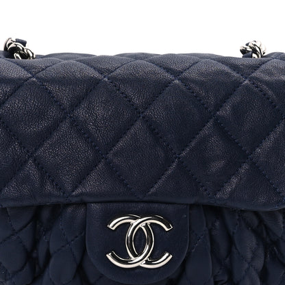 Chanel Washed Lambskin Quilted Mini Chain Around Flap Navy Blue 7 of 9