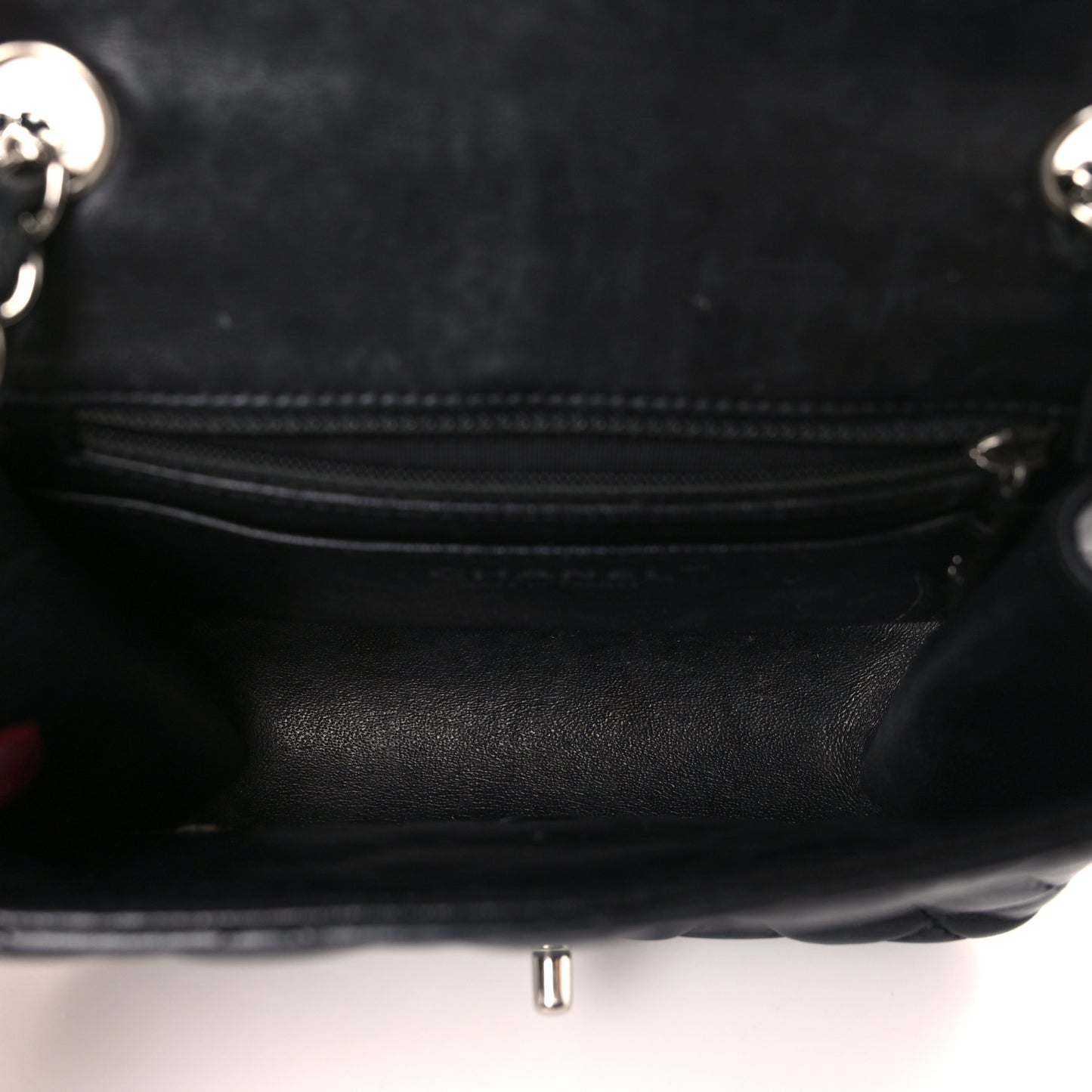 Lambskin Quilted Mini Square Flap Black