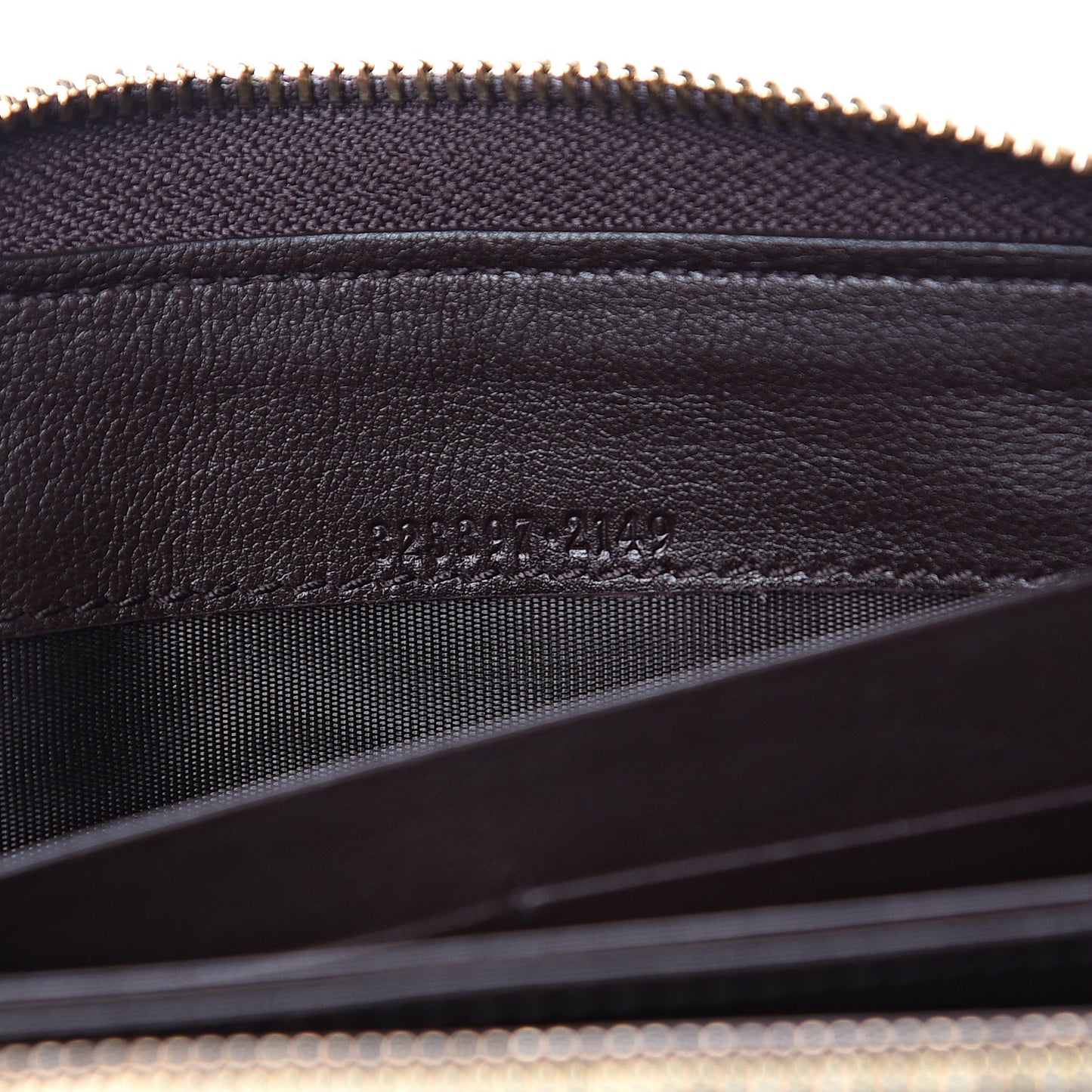 Guccissima Signature Microguccissima Bree Zip Around Wallet Chocolate