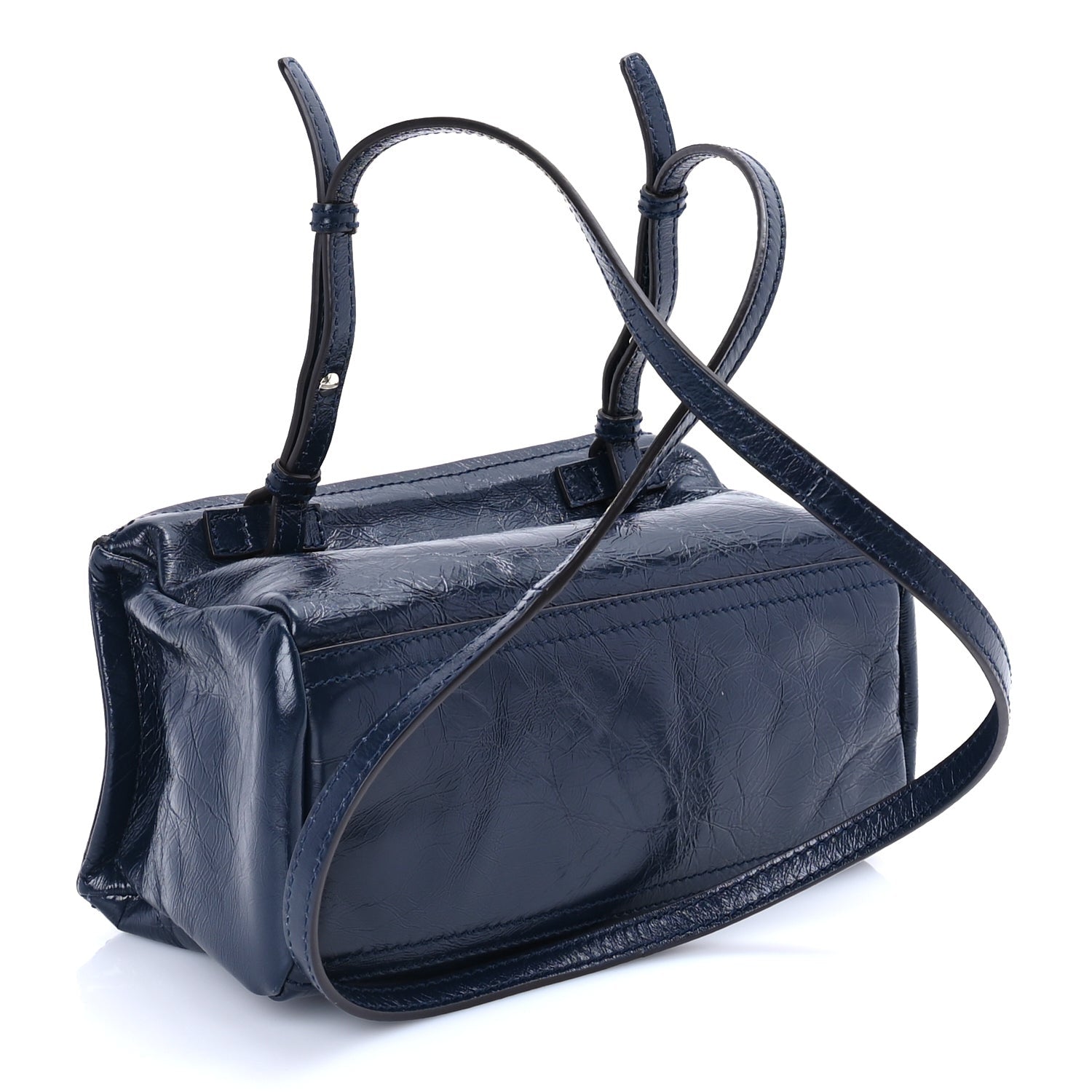 Givenchy Crinkled Patent Mini Pandora Navy 2 of 8