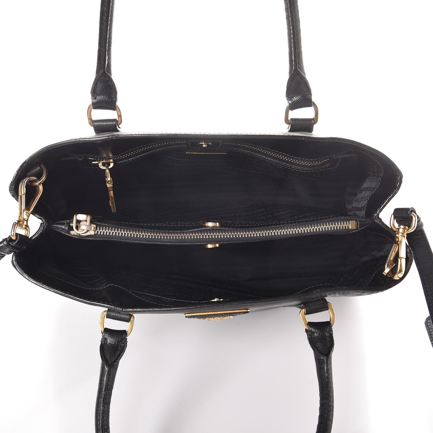 Saffiano Lux Medium Tote Black
