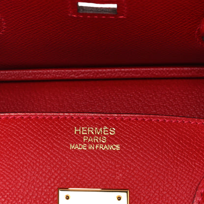 Hermes Epsom Birkin 35 Rouge Casaque 6 of 10