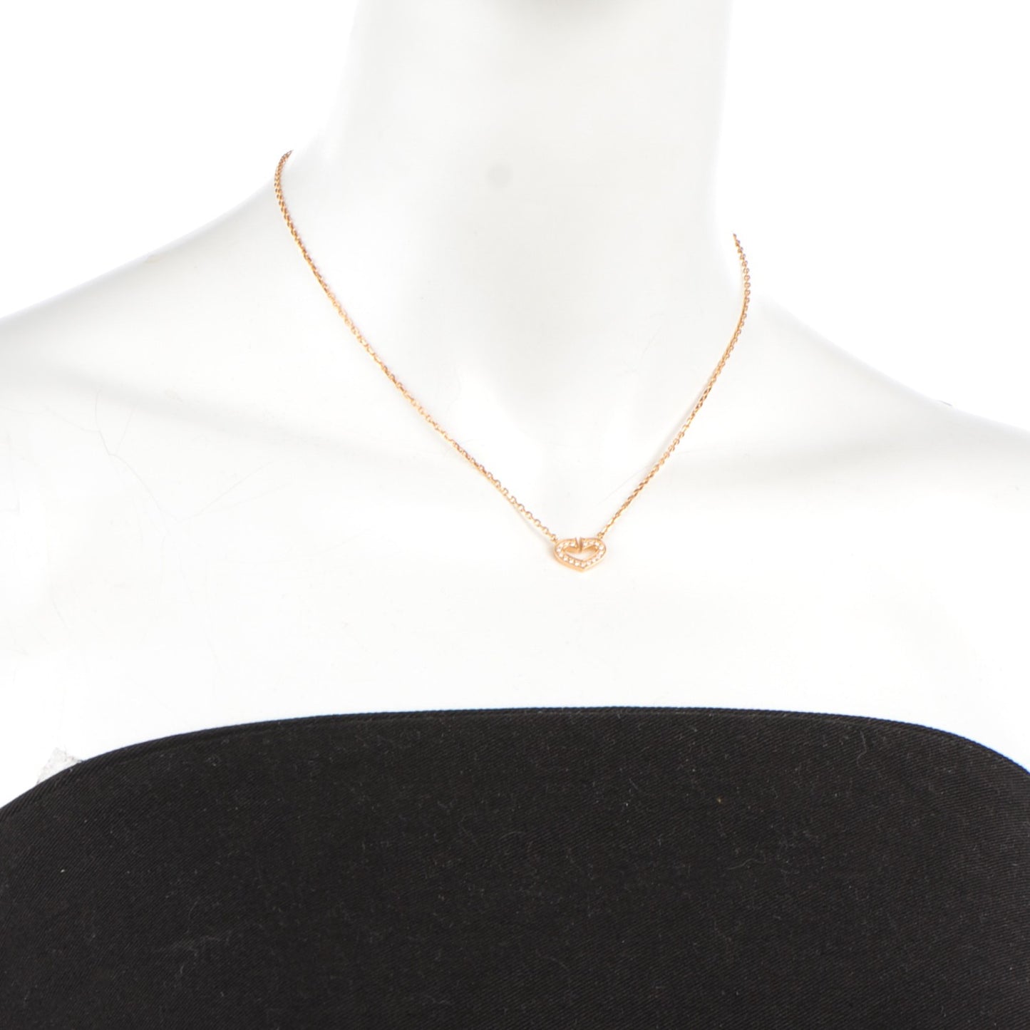 18K Yellow Gold Diamond Hearts And Symbols Pendant Necklace