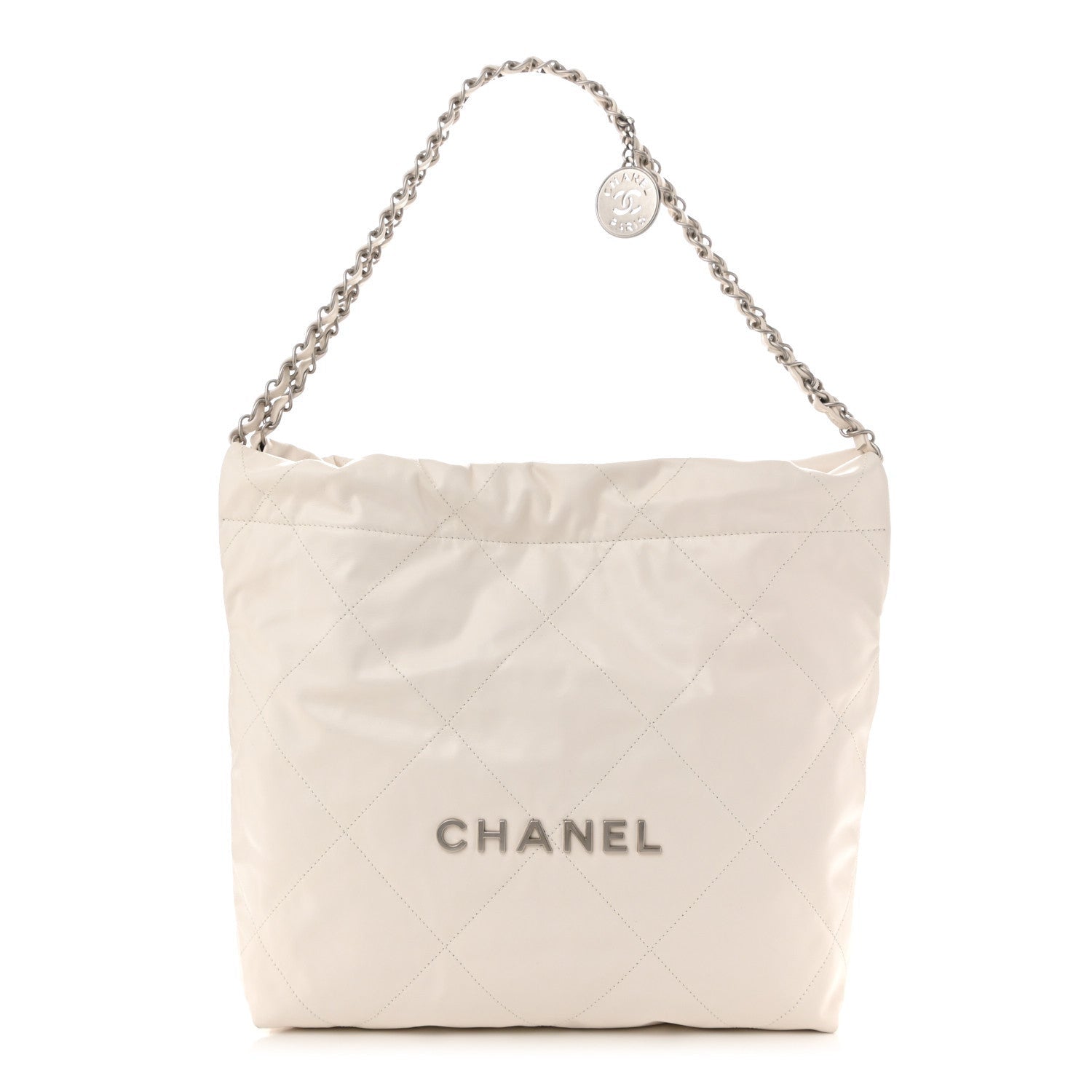Chanel Shiny Calfskin Quilted Small 22 White 1 of 7