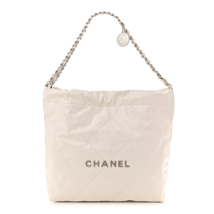Chanel Shiny Calfskin Quilted Small 22 White 1 of 7