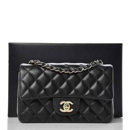 Chanel Lambskin Quilted Mini Rectangular Flap Black 10 of 10