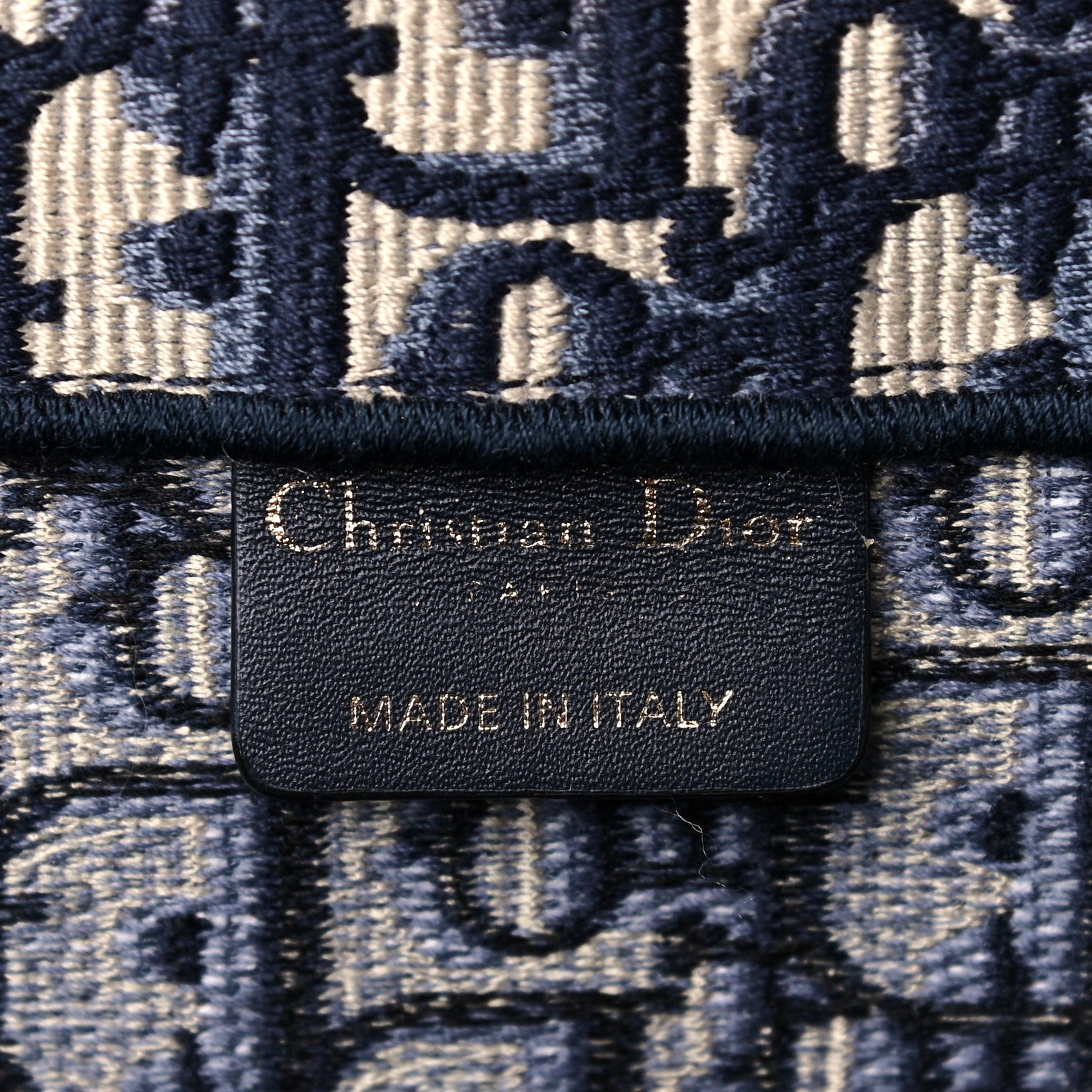 Christian Dior Oblique Catherine Tote Blue 9 of 16