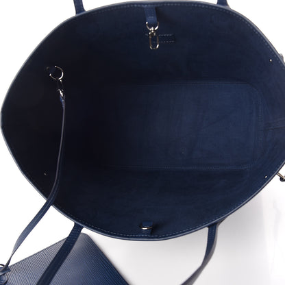 Louis Vuitton Epi Neverfull MM Indigo 6 of 9
