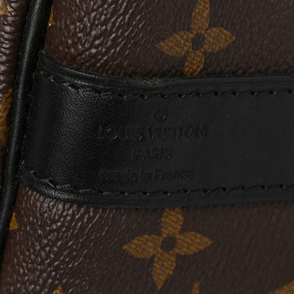 Louis Vuitton Monogram Macassar Keepall Bandouliere 45 Black 5 of 8