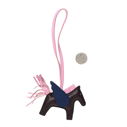 Hermes Milo Lambskin Grigri Rodeo Pegase Horse Bag Charm PM Rouge Sellier Mauve Sylvestre Bleu Saphir 2 of 5