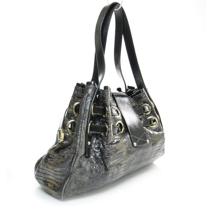 Jimmy Choo Lizard Embossed Leather Riki Bag 2 of 10