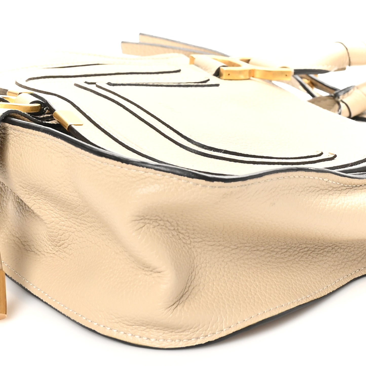 Calfskin Small Marcie Satchel Root Beige