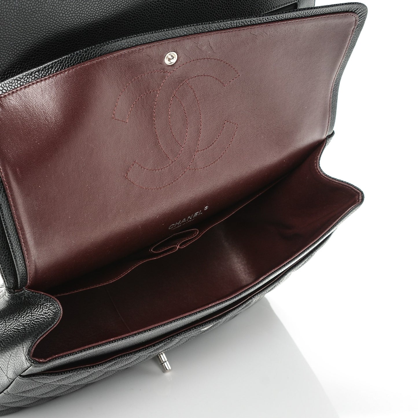 Caviar Quilted Maxi Double Flap Black