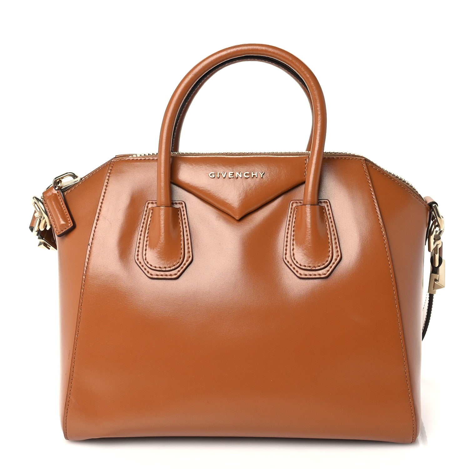 Givenchy Shiny Lord Calfskin Small Antigona Camel 1 of 8