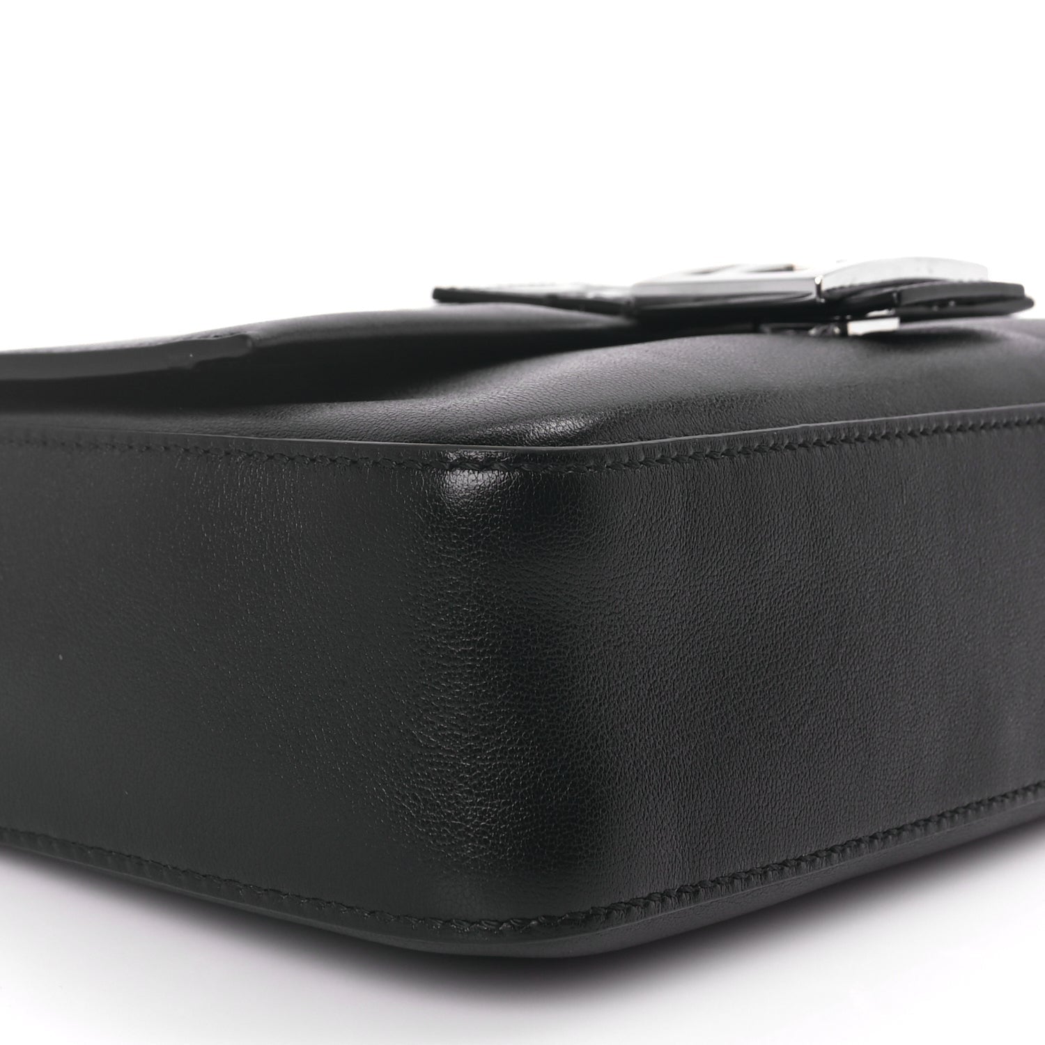 Fendi FENDI X MARC JACOBS Nappa Logo Medium Baguette Black 7 of 8