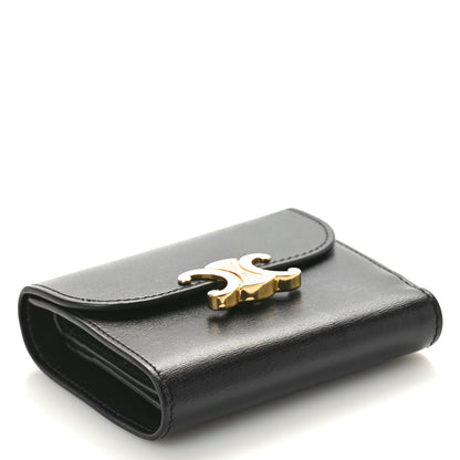 Celine Shiny Calfskin Small Triomphe Wallet Black 4 of 11